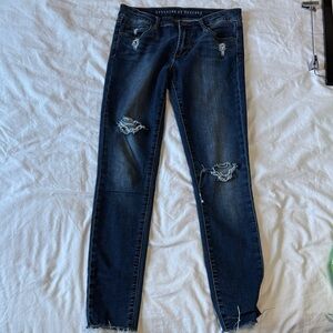 Articles Of Society Dark Blue Distressed Skinny Jeans